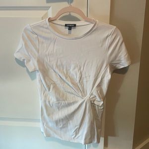 Express Small White Peplum Blouse